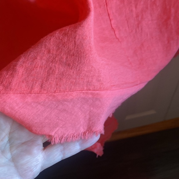 Cristina Vergani NWT Scoop neck 2-Button Cotton/Linen Blend Dress Size Medium - Picture 12 of 14